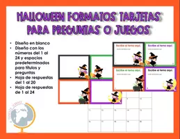Vista previa - Tarjetas / Manipulativos - Halloween: formato tarjetas para personalizar 12 - Portada