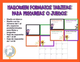 Vista previa - Tarjetas / Manipulativos - Halloween: formato tarjetas para personalizar 13 - Portada
