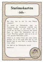 Vorschau - Bildkarten - Stationskarten Ziffern Zahlen taupe grau gepunktet - Seite 1