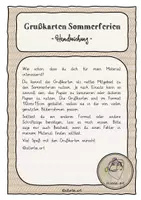 Vorschau - Bildkarten - Feriengruß Sommer Sommerferien Elefantenklasse - Seite 1