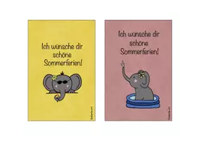 Vorschau - Bildkarten - Feriengruß Sommer Sommerferien Elefantenklasse - Seite 3