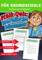 Vorschau - Arbeitsblätter - Ethik in der Grundschule – Moralische Dilemmata kindgerecht lösen und verstehen - Deckblatt