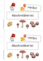 Vorschau - Arbeitsblätter - Abschreibkartei Herbst Lateinische Ausgangsschrift - Seite 1