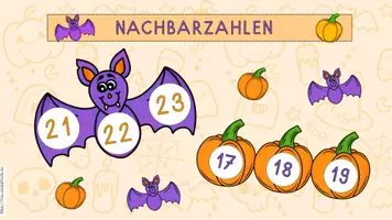 Vorschau - Präsentationen/Tafelbilder - Nachbarzahlen bis 100, digitale Tafelbilder, Halloween - Seite 3
