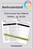Vorschau - Arbeitsblätter - Methodenblatt - Extremwertprobleme mit Nebenbedingung - Deckblatt