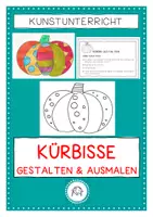 Vorschau - Mal- und Bastelvorlagen - Kürbisse gestalten. Fensterdekoration - Deckblatt
