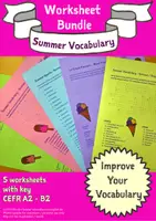 Vorschau - Spiele - Summer Vocabulary Worksheet Bundle - Rätselspass für den Englischunterricht #übungenfürzwischendurch - Deckblatt