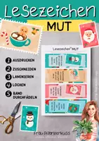 Vorschau - Mal- und Bastelvorlagen - Weihnachten Lesezeichen mit positiven Affirmationen über Mut - Seite 2