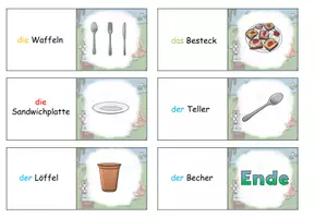 Vorschau - Spiele - Domino "Das Picknick" Im Park - mit Arbeitsblatt - DaZ / DaF / Deutsch - Seite 3