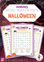 Vista previa - Juegos / Gamificación - Word search pack HALLOWEEN diferentes niveles - Portada