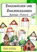 Vorschau - Arbeitsblätter - Materialpaket "Zahlenhäuser im ZR 10" - Aushang, Übungsmaterial - Seite 1