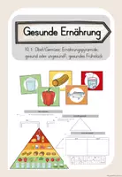 Vorschau - Arbeitsblätter - Gesunde Ernährung inkl. Ernährungspyramide Kl.1 - Deckblatt