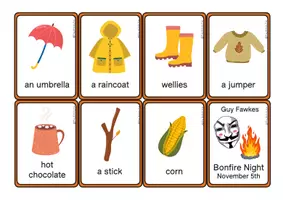 Aperçu - Apprentissages en autonomie - Autumn Flashcards - The British Fox - Page 3