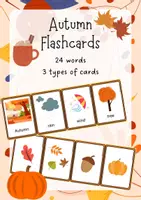 Aperçu - Apprentissages en autonomie - Autumn Flashcards - The British Fox - Page de couverture