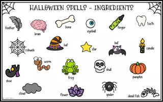 Vorschau - Arbeitsblätter - Halloween Spells - Legematerial - Seite 3