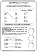 Vorschau - Arbeitsblätter - Grammar: Pronouns - possessive determiners (my, your, his...) - Deckblatt