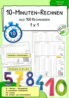 Vorschau - Arbeitsblätter - Materialpaket "10-Minuten-Rechnungen im Zahlenraum 100" - Seite 1