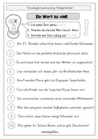 Vorschau - Arbeitsblätter - Halloween: Leseübung - "Ein Wort zu viel" - Seite 2