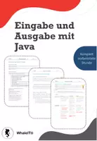 Vorschau - Arbeitsblätter - Eingabe und Ausgabe mit Java - Komplett vorbereitete Stunde - Deckblatt