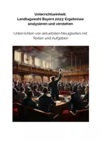 Vorschau - Arbeitsblätter - Sparpaket: Landtagswahlen 2023 in Hessen und Bayern - Wahlergebnisse analysieren - Seite 1