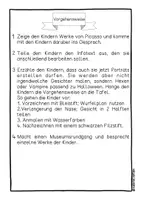 Vorschau - Mal- und Bastelvorlagen - Kunstidee Halloween; Picasso im Kunstunterricht; Vampir zeichnen - Seite 1