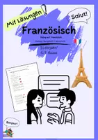 Vorschau - Arbeitsblätter - Französisch Teil V 🇫🇷 Dialog /Vorstellung /Interview mit Lösungen | 1.Lehrjahr | 6./7.Klasse - Deckblatt
