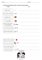 Vorschau - Arbeitsblätter - Französisch Teil V 🇫🇷 Dialog /Vorstellung /Interview mit Lösungen | 1.Lehrjahr | 6./7.Klasse - Seite 1