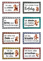 Vorschau - Fördermaterial/Inklusion - 40 Affen Affirmationskarten für die Affenklasse - Seite 1