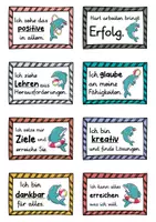 Vorschau - Fördermaterial/Inklusion - 40 Delfin Affirmationskarten für die Delfinklasse - Seite 1