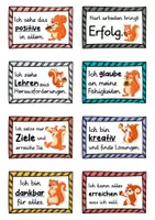 Vorschau - Fördermaterial/Inklusion - 40 Eichhörnchen Affirmationskarten für die Eichhörnchenklasse - Seite 1