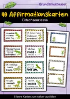 Vorschau - Fördermaterial/Inklusion - 40 Eidechsen Affirmationskarten für die Eidechsenklasse - Deckblatt