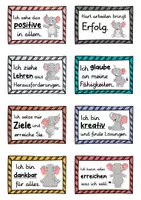 Vorschau - Fördermaterial/Inklusion - 40 Elefanten Affirmationskarten für die Elefantenklasse - Seite 1