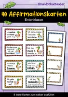 Vorschau - Fördermaterial/Inklusion - 40 Enten Affirmationskarten für die Entenklasse - Deckblatt