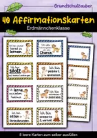 Vorschau - Fördermaterial/Inklusion - 40 Erdmännchen Affirmationskarten für die Erdmännchenklasse - Deckblatt