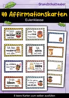 Vorschau - Fördermaterial/Inklusion - 40 Eulen Affirmationskarten für die Eulenklasse - Deckblatt
