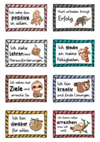 Vorschau - Fördermaterial/Inklusion - 40 Faultier Affirmationskarten für die Faultierklasse - Seite 1