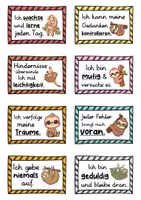 Vorschau - Fördermaterial/Inklusion - 40 Faultier Affirmationskarten für die Faultierklasse - Seite 2