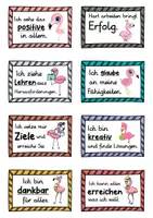 Vorschau - Fördermaterial/Inklusion - 40 Flamingo Affirmationskarten für die Flamingoklasse - Seite 1