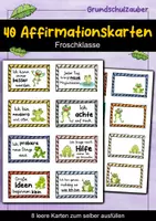 Vorschau - Fördermaterial/Inklusion - 40 Frosch Affirmationskarten für die Froschklasse - Deckblatt