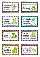 Vorschau - Fördermaterial/Inklusion - 40 Frosch Affirmationskarten für die Froschklasse - Seite 1