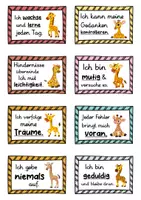 Vorschau - Fördermaterial/Inklusion - 40 Giraffen Affirmationskarten für die Giraffenklasse - Seite 2
