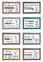 Vorschau - Fördermaterial/Inklusion - 40 Hasen Affirmationskarten für die Hasenklasse - Seite 1
