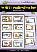 Vorschau - Fördermaterial/Inklusion - 40 Hunde Affirmationskarten für die Hundeklasse - Deckblatt