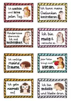 Vorschau - Fördermaterial/Inklusion - 40 Igel Affirmationskarten für die Igelklasse - Seite 2