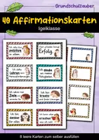 Vorschau - Fördermaterial/Inklusion - 40 Igel Affirmationskarten für die Igelklasse - Deckblatt