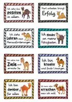 Vorschau - Fördermaterial/Inklusion - 40 Kamel Affirmationskarten für die Kamelklasse - Seite 1