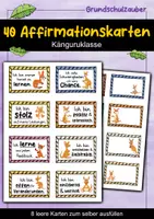 Vorschau - Fördermaterial/Inklusion - 40 Känguru Affirmationskarten für die Känguruklasse - Deckblatt