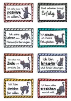 Vorschau - Fördermaterial/Inklusion - 40 Katzen Affirmationskarten für die Katzenklasse - Seite 1