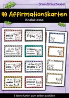 Vorschau - Fördermaterial/Inklusion - 40 Koala Affirmationskarten für die Koalaklasse - Deckblatt