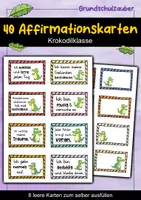 Vorschau - Fördermaterial/Inklusion - 40 Krokodil Affirmationskarten für die Krokodilklasse - Deckblatt